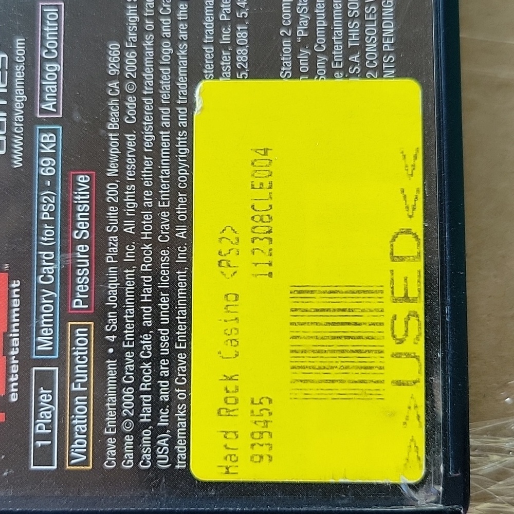 HARD ROCK CASINO PLAYSTATION 2 GAME 2006 GAMBLING - Picture 3 of 9